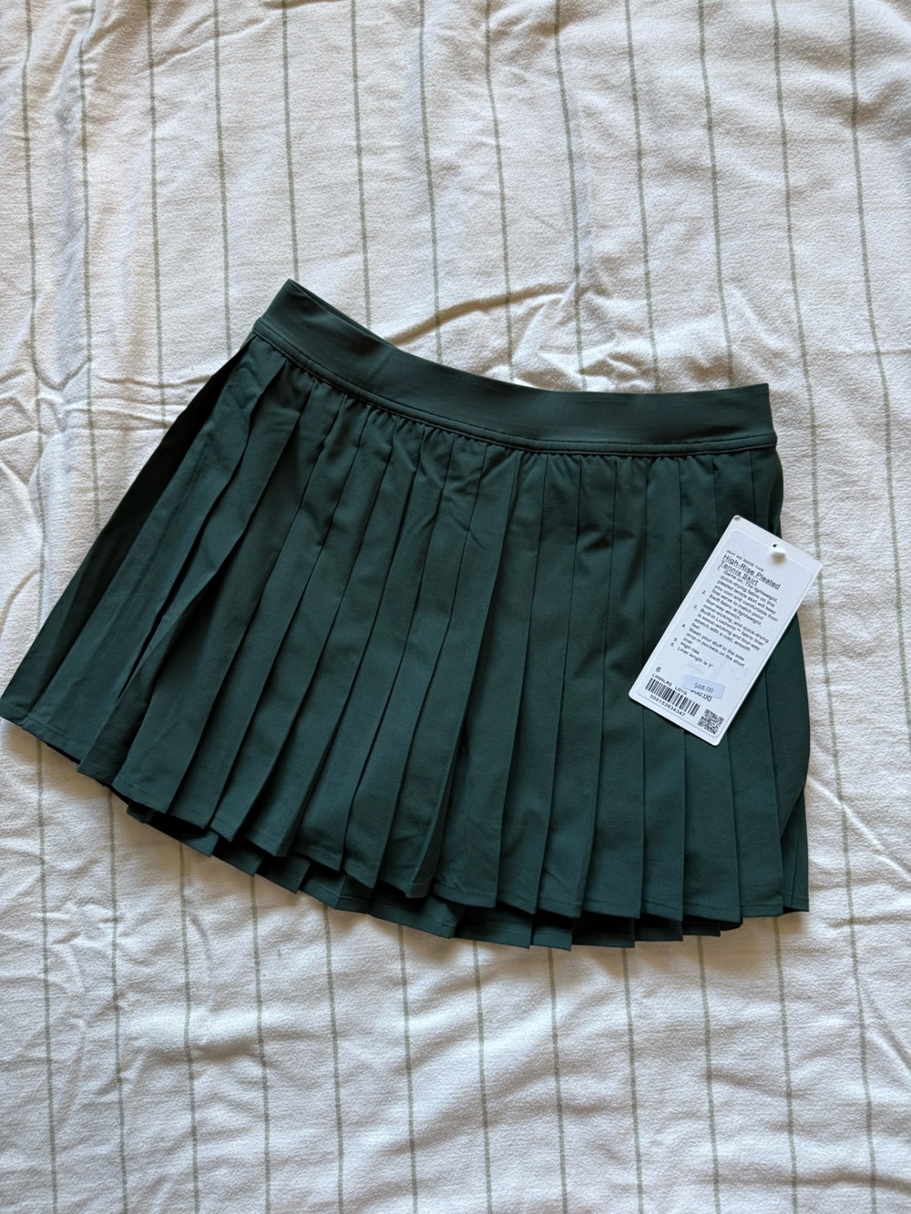 NWT Lululemon High-Rise Pleated Tennis Skirt Dark Green Size 6
